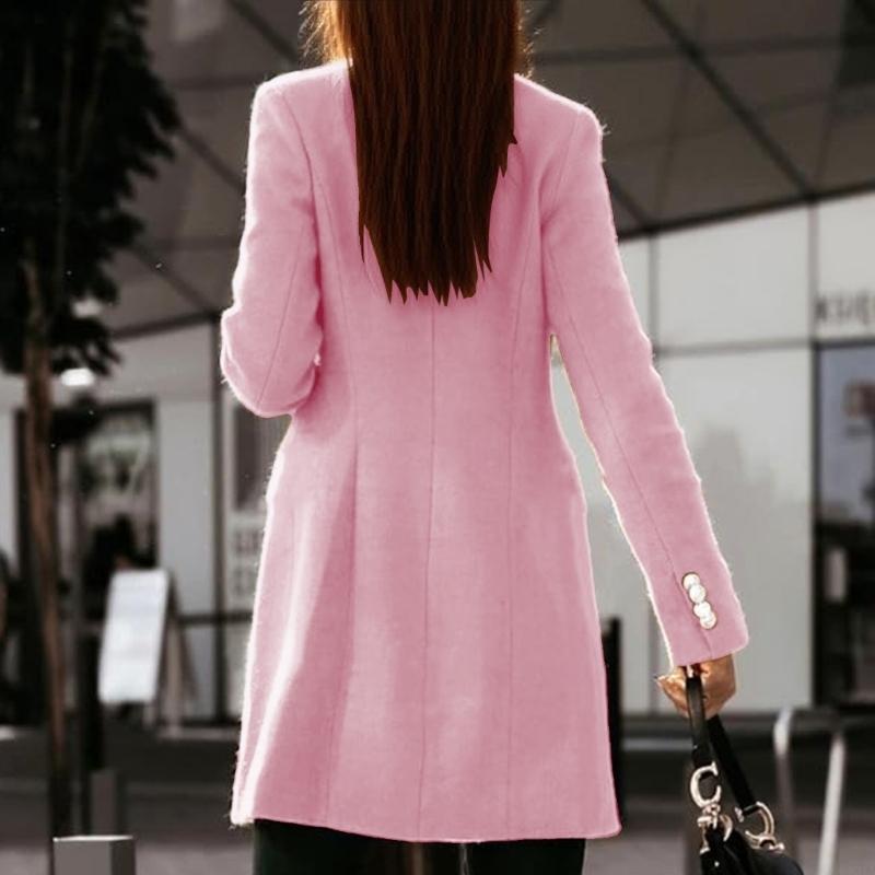 831A Womens Fall Winter Wool C - Wool Coat Peacoat recension och pris