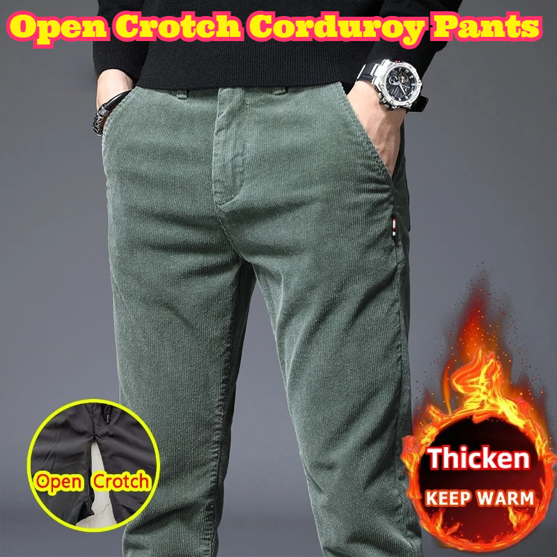 Open Crotch Men Fall Winter Fl - Corduroy Pant Warm recension och pris