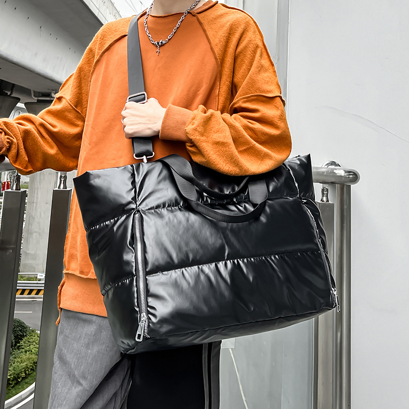 Women Y2k Silver Shoulder Bag  - Down Jacket Packable recension och pris