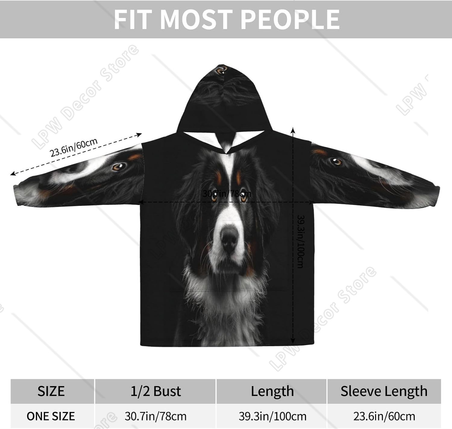 Bernese Mountain Dog Wearable  - Sherpa Hoodie Fleece recension och pris