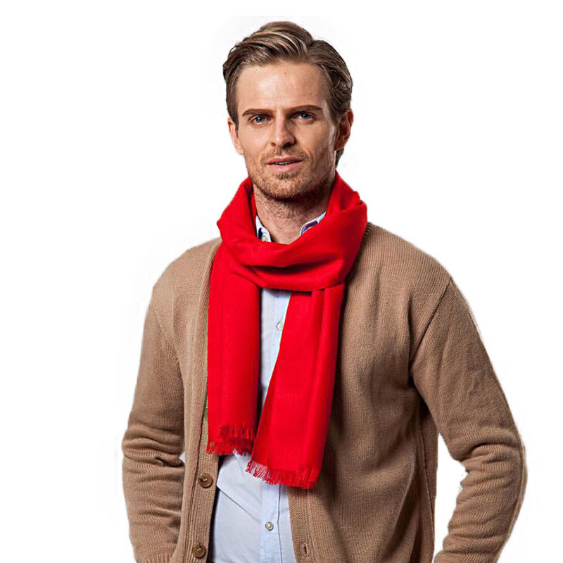 Fashion Winter Solid Color Men - Wool Scarf Men recension och pris