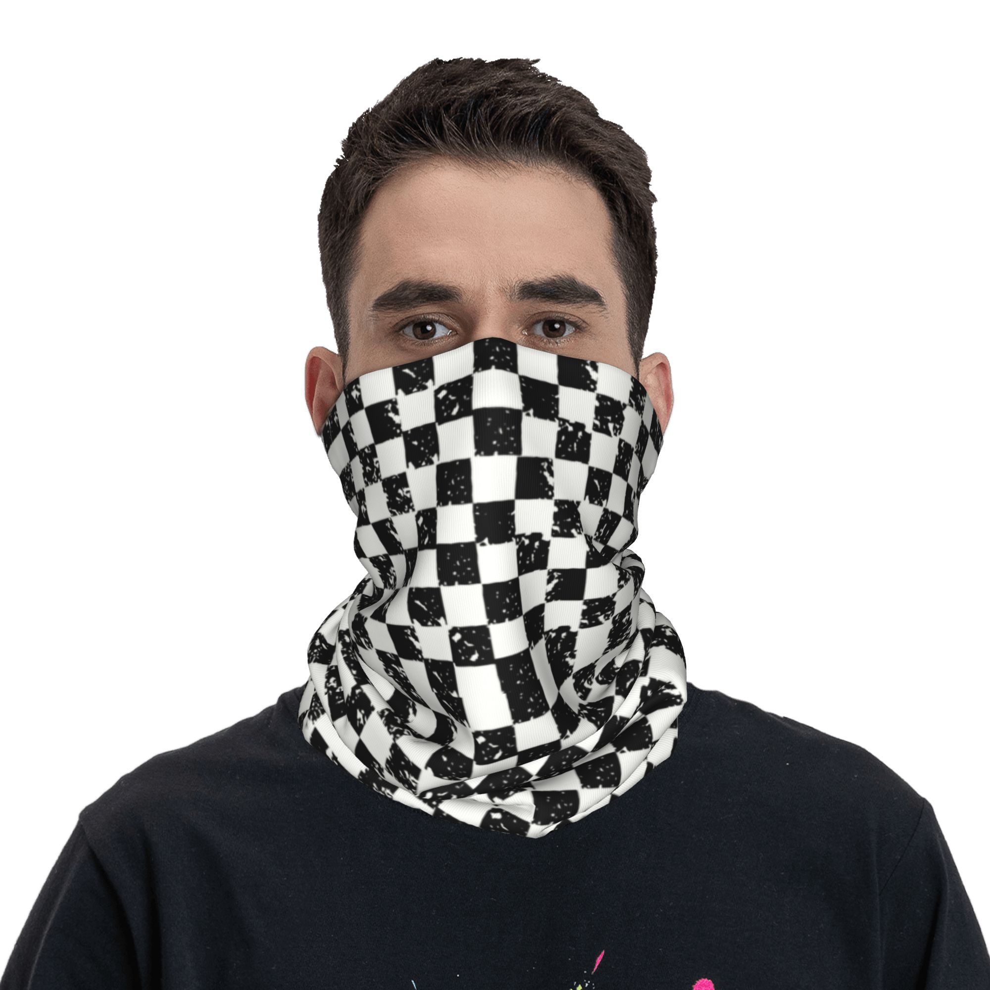 Custom Retro Checkered Flag Wi - Neck Gaiter Fleece recension och pris