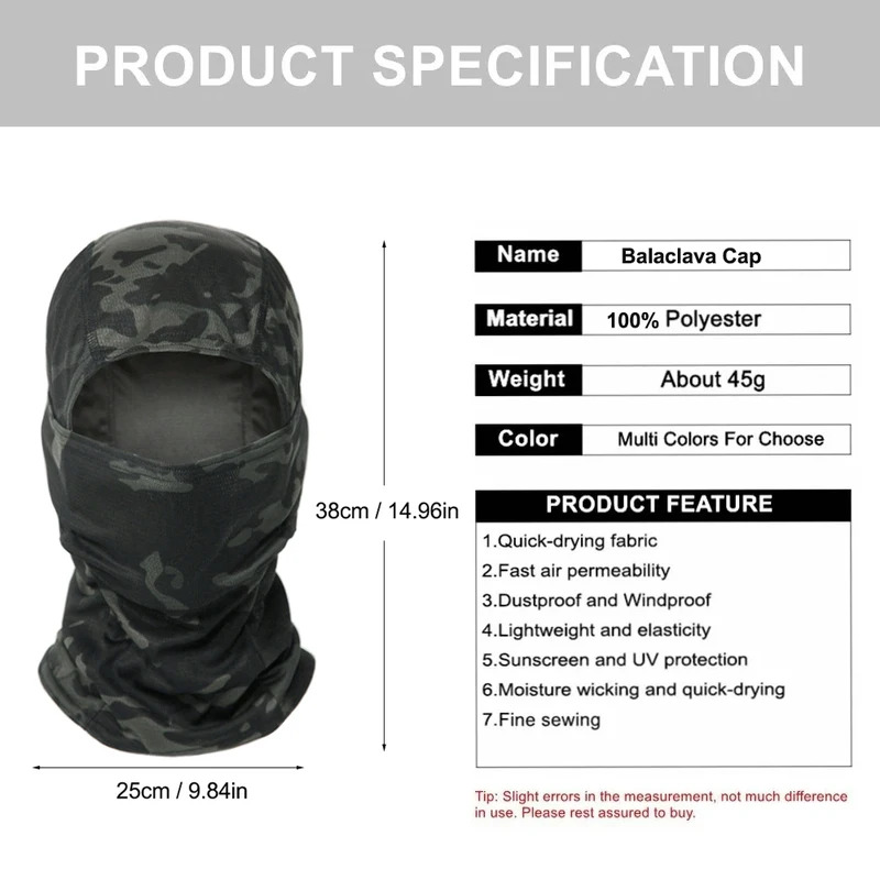 Camouflage Balaclava Hat Cycli - Balaclava Ski Mask recension och pris